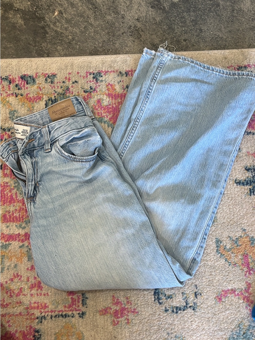 Abercrombie & Fitch Light Blue Straight-Leg Jeans